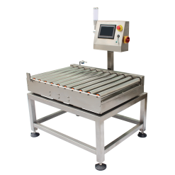 滾輪式檢重秤銜接產線3